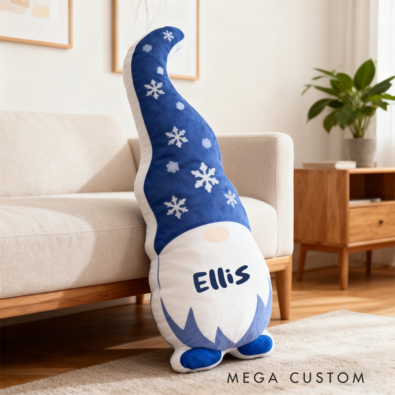 Personalized Cute Hanukkah Gnome Pillow with Custom Name Home Decor Happy Hanukkah Gift for Jewish Family