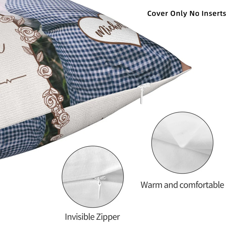 Personalized Photo Memorial Throw Pillow with Name Custom Double Sided Pillow Sympathy Bereavement Gift for Loss of Mother Grandmother