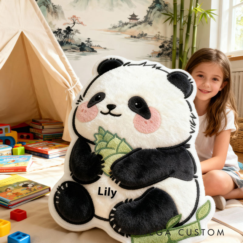 Personalized Graphic 3D Print Panda Paradise Pillow for Travel Lovers