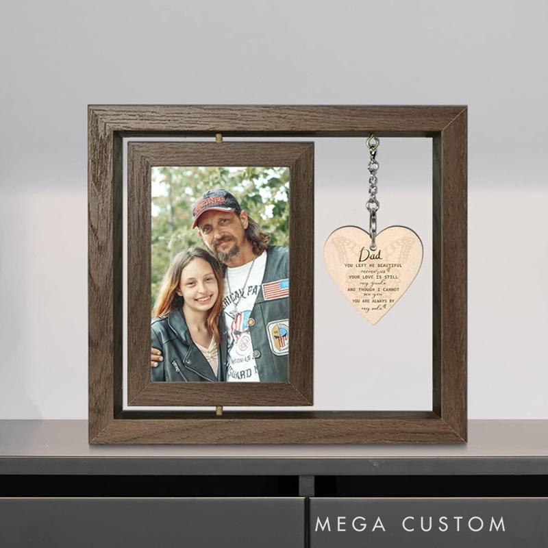 Personalized Picture Frame In Memory of Dad Remembrance Grief Bereavement Gifts Loss of Father Sympathy Gift 