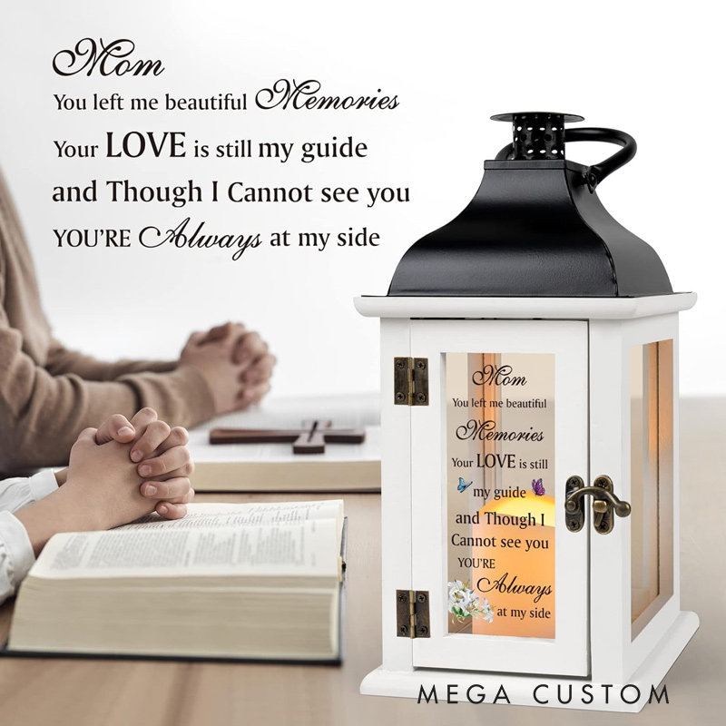Personalized Memorial Lantern with LED Candle and Remote Bereavement Gifts in Memory of Mother Sympathy Gifts