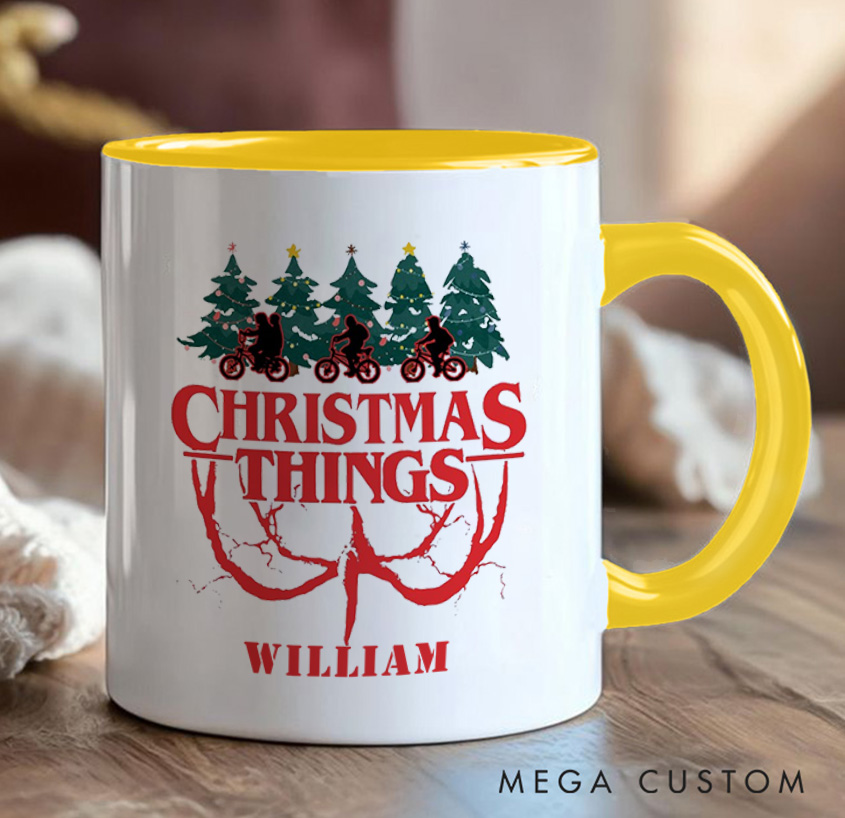 Personalized Christmas Things Cyclist Coffee Mug Funny Bicycle Gift Lover Mug Cyclist Gift Mountain Biker Gift Cycling Gift Bike Gift Bicyclist Mug Colour Options Available