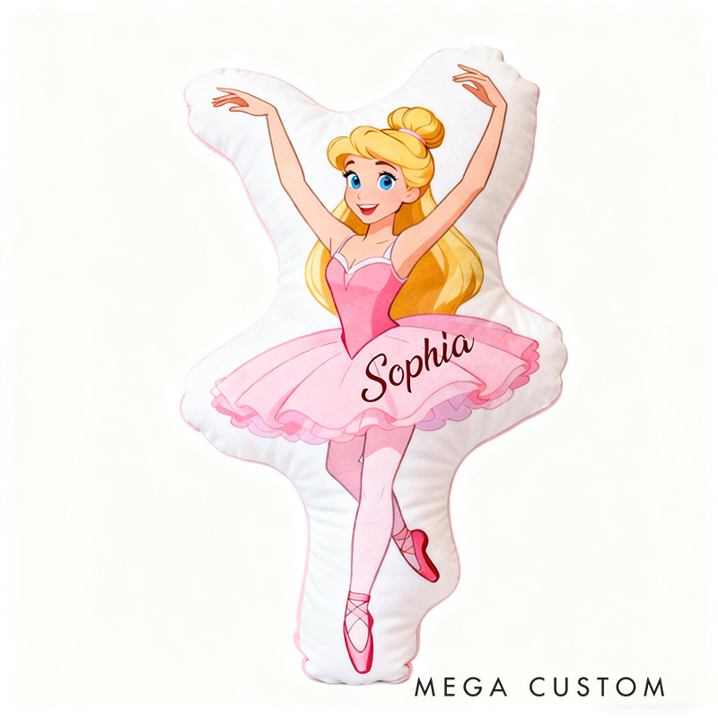 Personalized Cartoon Ballet Dancer Shaped Pillow for Dance Lovers Pillow Christmas Gift for Kids