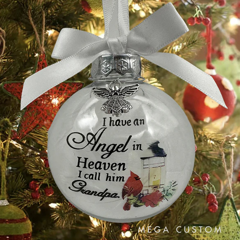 Personalized Angel In Heaven Memorial Ornament Cardinal Ornament Christmas Ornament In Loving Memory Gift