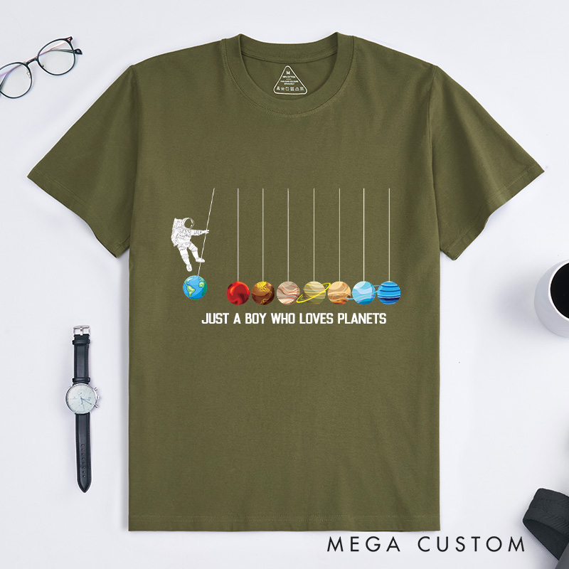 Personalized Astronaut Spaceman Planets Funny Space Dwarf Solar System Astronomy T-Shirt Space Geeks Gifts