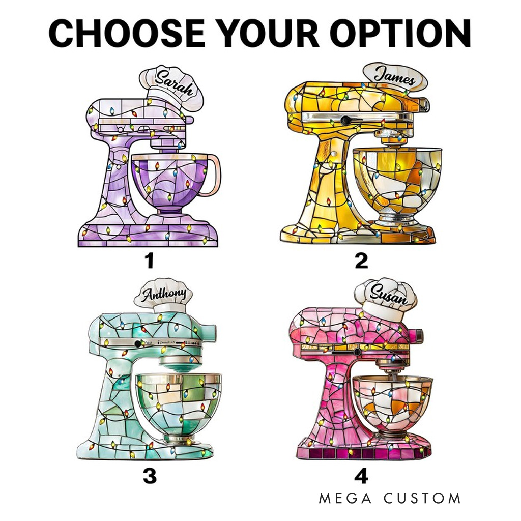 Personalized Baking Mixer 2025 Christmas Ornament for Kids Boys Girls Baker Acrylic Christmas Decoration Bakery Ornament Baking Lover Christmas Gift