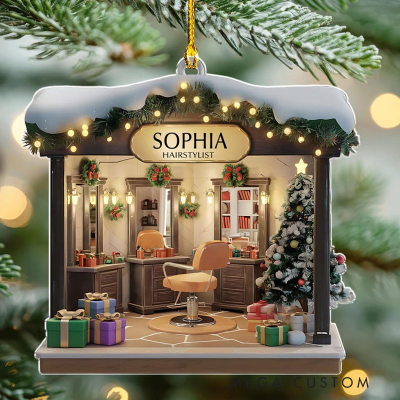 Personalized Hair Salon Christmas Decor for Her for Him