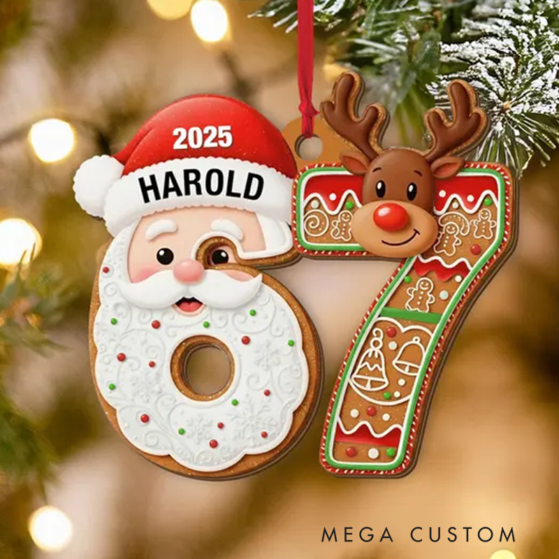 Personalized Six Seven Christmas Ornament Funny Teen Slang Ornament Gen Z Teenager Tween Ornament Christmas Gifts