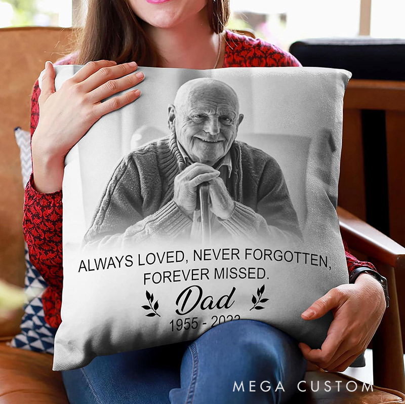 Personalized Memorial Photo Pillow Custom Double-Sided Printed  Throw Pillows Remembrance Gifts for Loss of Loved One in Heaven 