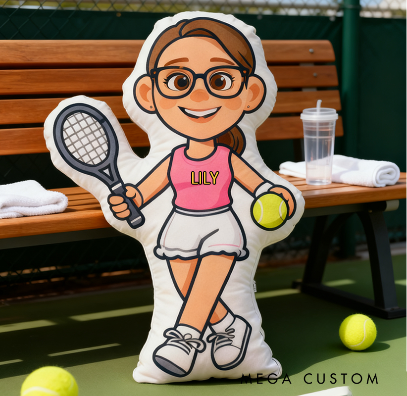 [Copy]Personalized Graphic3DPrint Tennis Letter Pillow with Custom Name for Sports Lovers