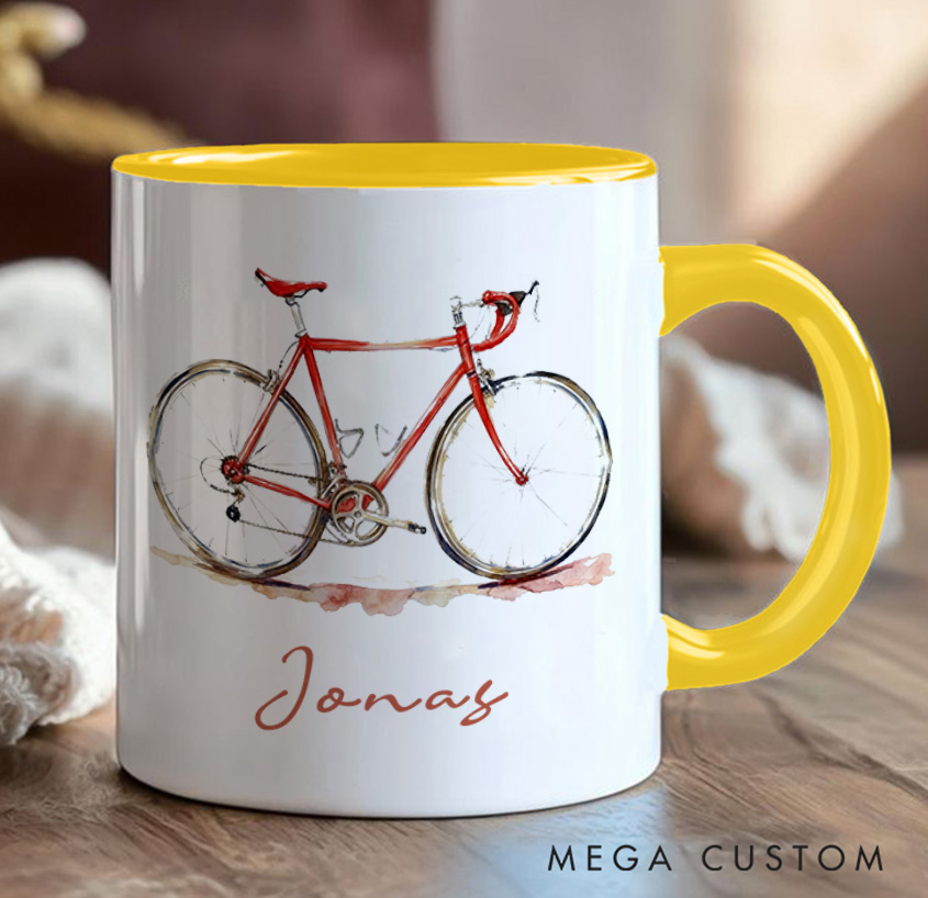 Personalized Bicycle Mug Personalized Bicycle Mug Kids Mug Race Bike Mug Bicycle Mug Bicycle Coffee Cup Bicycle Tea Cup for Cyclistsfor Biker Cycling Riding Lovers