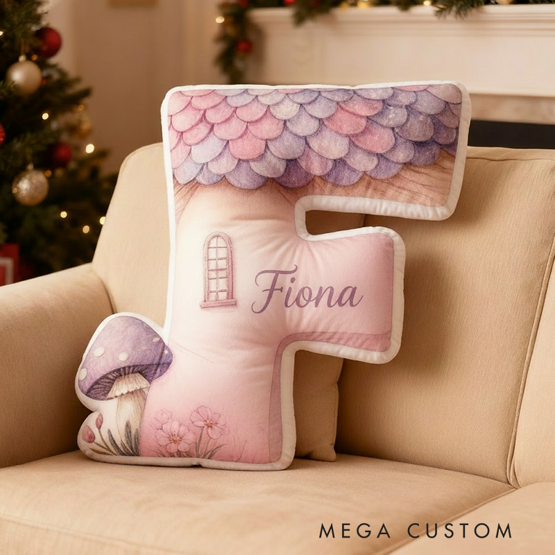 Personalized Initial Pillow Custom Name House Pillow Gift for Kids Family Housewarming Gift