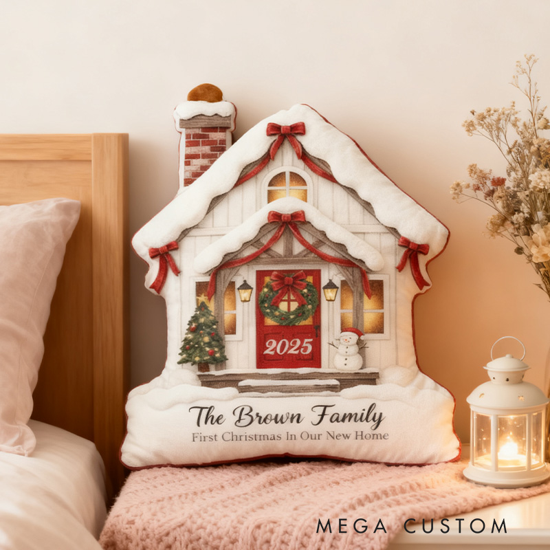 Personalized New Home Pillow Graphic 3D Print Custom Family Name New Home Gift Housewarming Gift