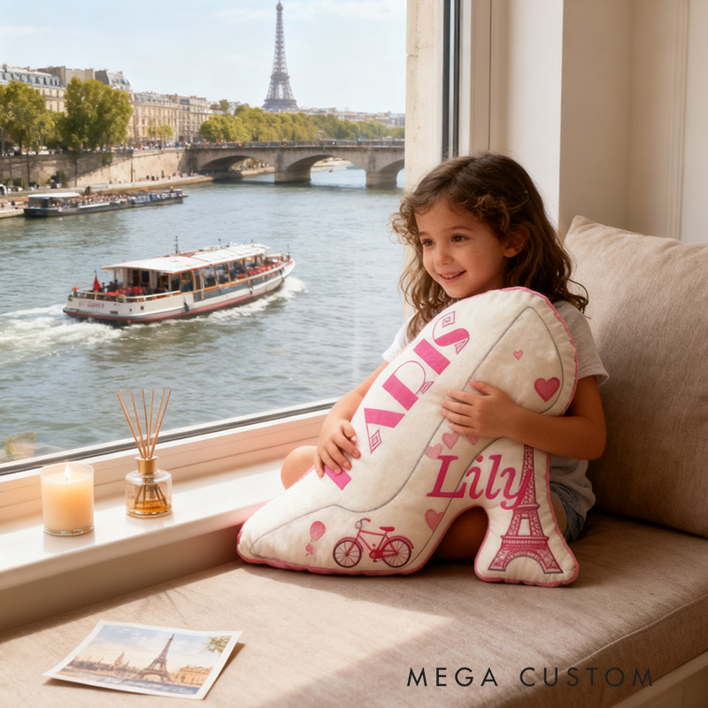 Personalized Eiffel Elegance Pillow Graphic 3D Print Pillow for Travel Lovers