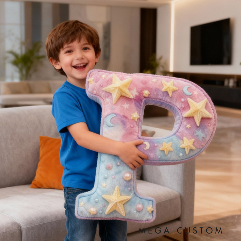 Personalized Flower Alphabet Throw Pillow Garden Flower Letter Pillow with Name for Kids Girl Boy Gardener Christmas Gifts Loving Room Decor