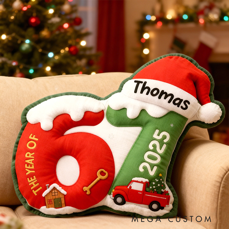 Personalized Six Seven 67 Gen Z Funny Slang Pillow Graphic 3D Print Christmas Pillow Custom Name Pillow Family Gift 