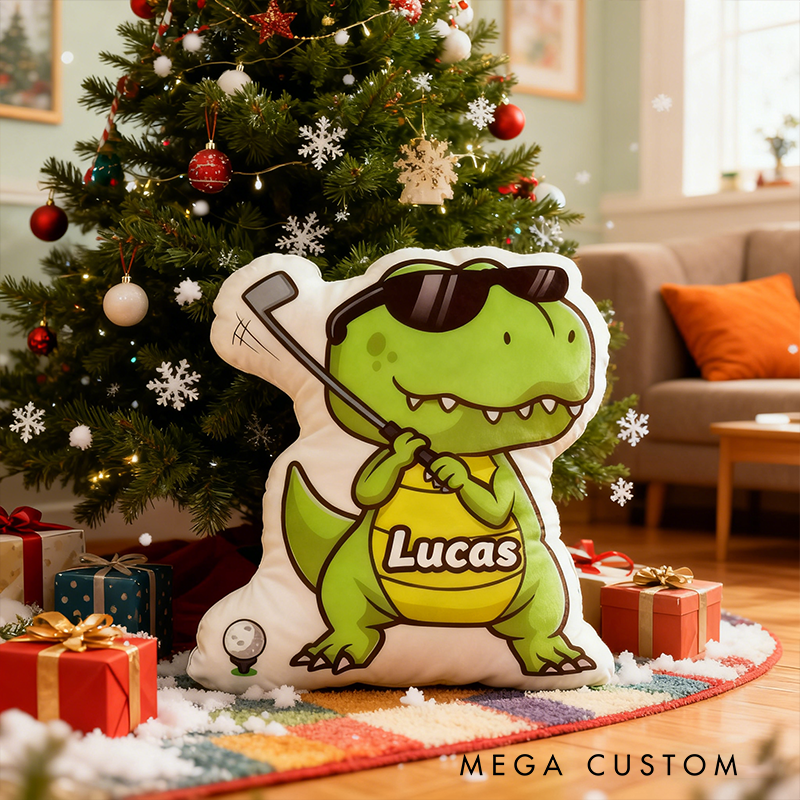 Personalized Dinosaur Golf Pillow Add Fun and Comfort with Your Name