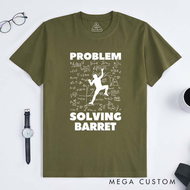 Personalized Rock Climbing T-Shirt Bouldering Problem Solving Shirt Present for Boulderer Lead Climb Tshirt Sport Climber Gift