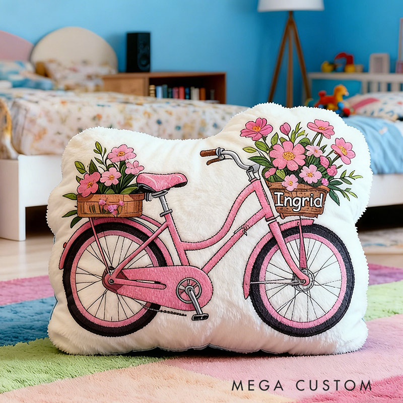 Personalized Name Pillow with Flowers Design Beautiful Gift for Kids Gardening Lovers Gift