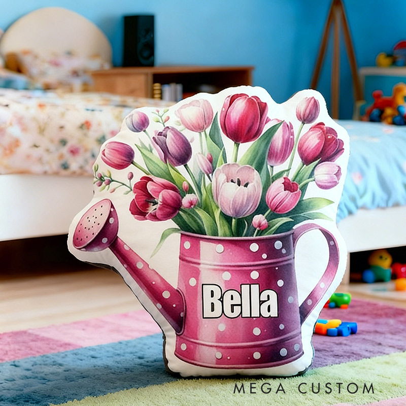 Personalized Floral Throw Pillows Beautiful Printed Pillow Perfect Bedroom Decoration for Kids Gardening Lovers Gift
