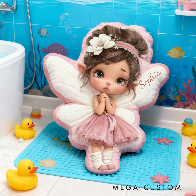 Personalized Princess Fairy Throw Pillow Cute Fairy Pillow with Name Little Girl Fairies Pillow for Kids Girl Boy Gardener Christmas Gifts Loving Room Decor