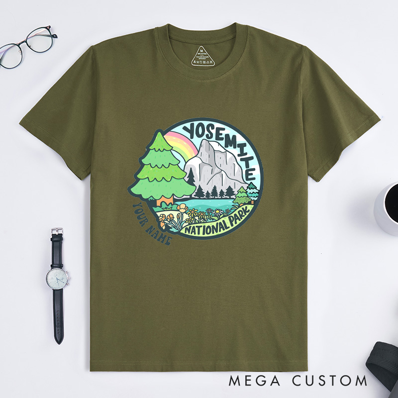 Personalized Mountain T-Shirt Camping Adventure T-Shirt for Nature Travelers Outdoors Lover Gift