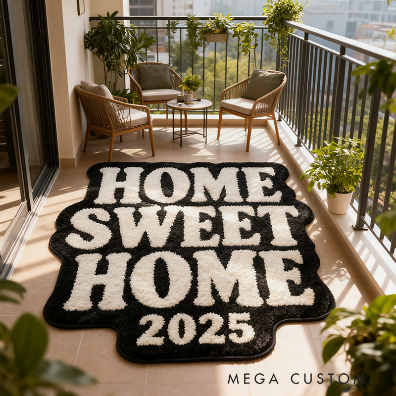 Personalized Home Sweet Home Rug Custom Year Design Soft Durable Floor Mat Decorative Accent For Entryways Living Rooms Bedrooms Or Housewarming Gifts