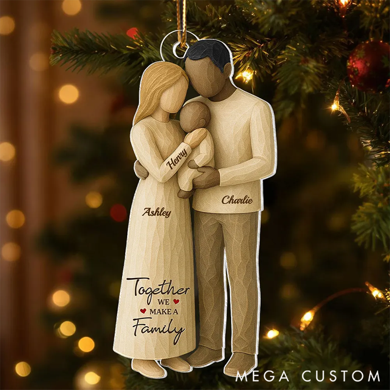 Personalized Family Love With Baby Ornaments Heartwarming Christmas Gift For Baby, For Couple, For Family