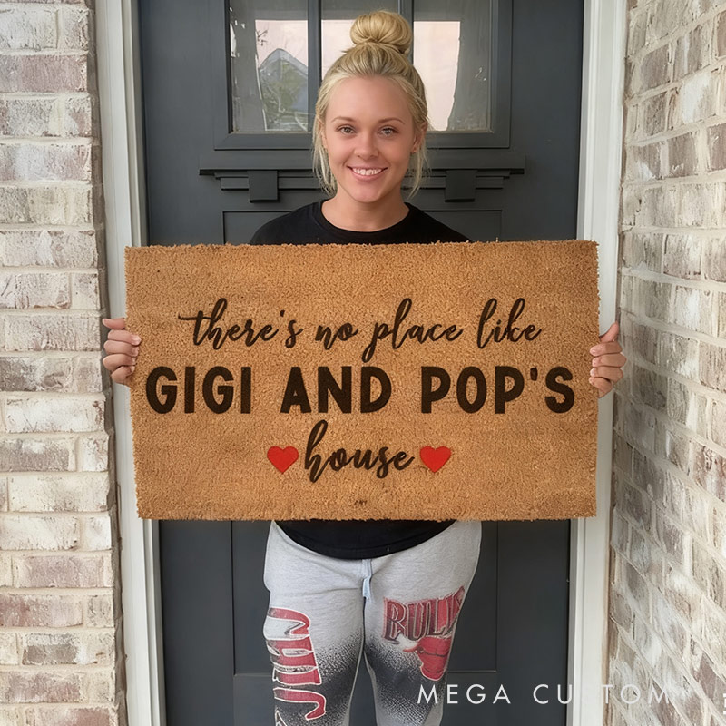 Personalized Welcome Doormat Custom Coir Mat With Grandparent Names Indoor Outdoor Rug Perfect Housewarming New Home Gift 