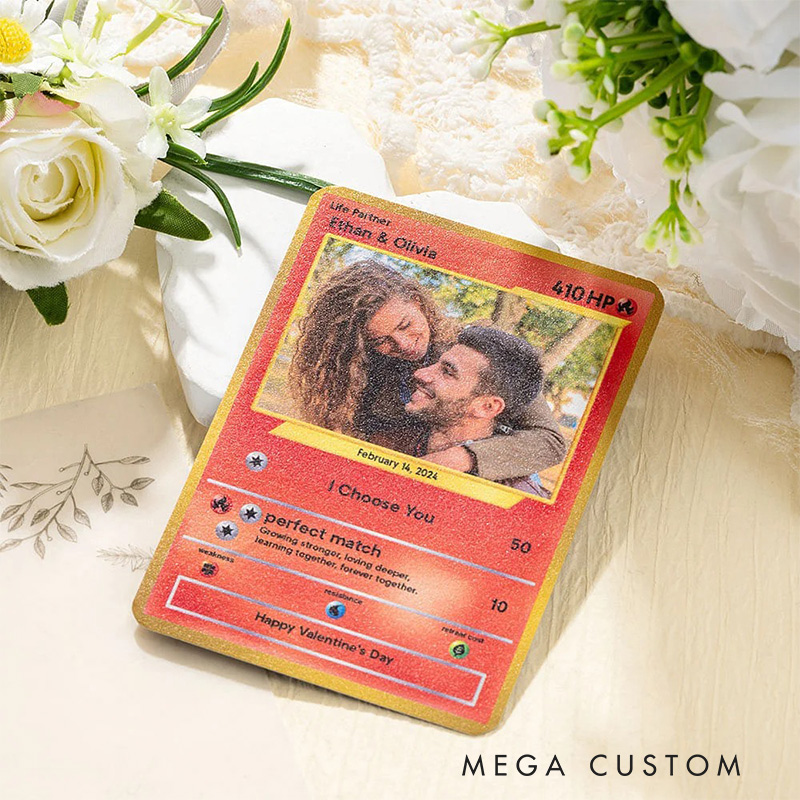 Personalized Funny Glitter Classic Game Card with Photo Card Game Collection for Game Lovers Birthday Gift for Kids Couple Pet Lover