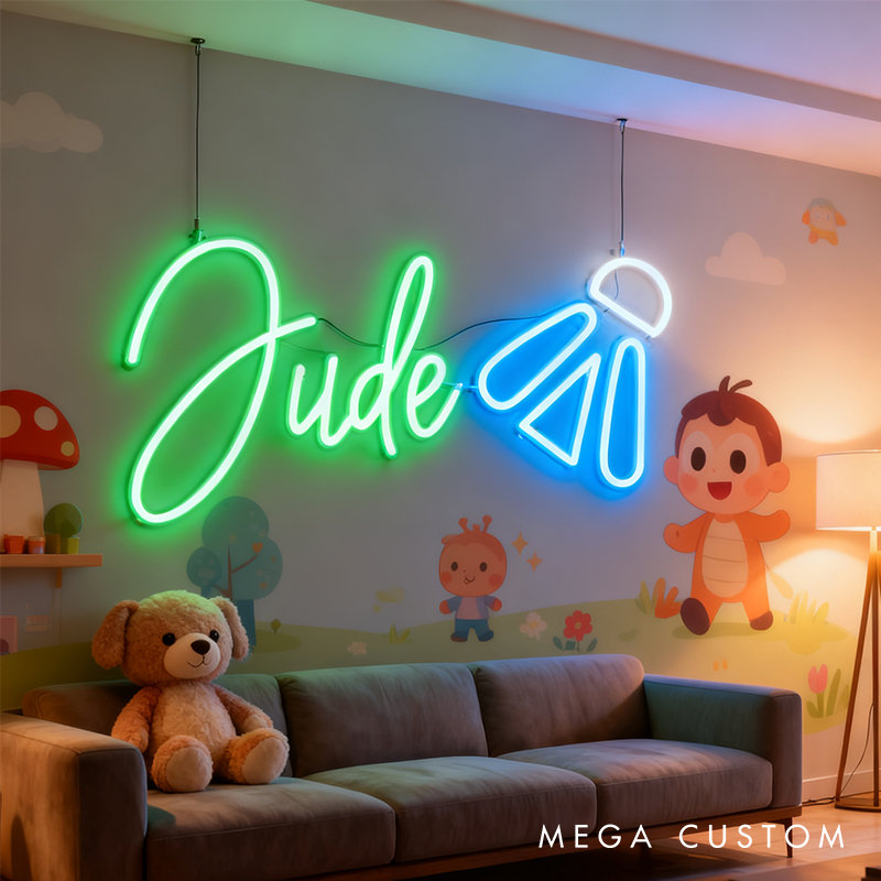 Personalized Badminton Neon Sign with Custom Name for Badminton Enthusiasts