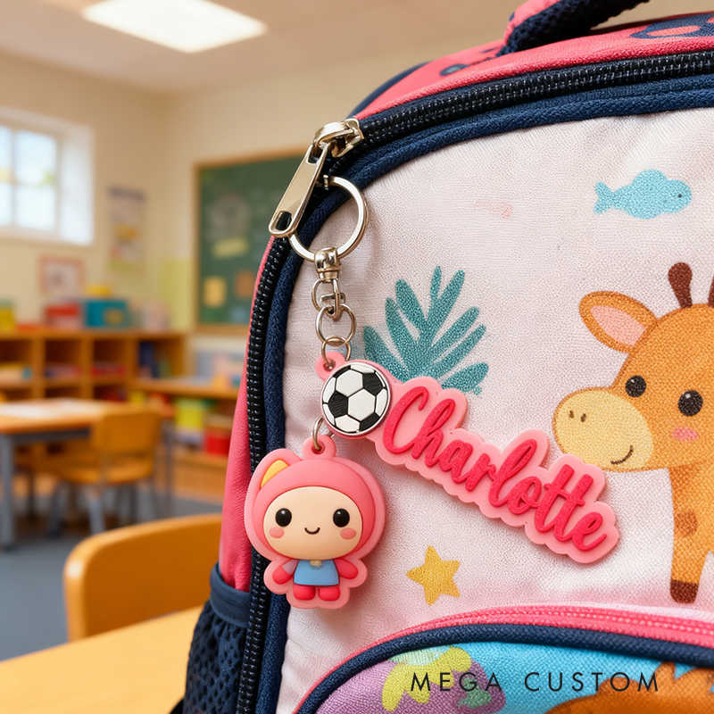 Personalized Soccer 3D Keychain Custom Name for Athletes and Enthusiasts Valentine's Day Gifts 