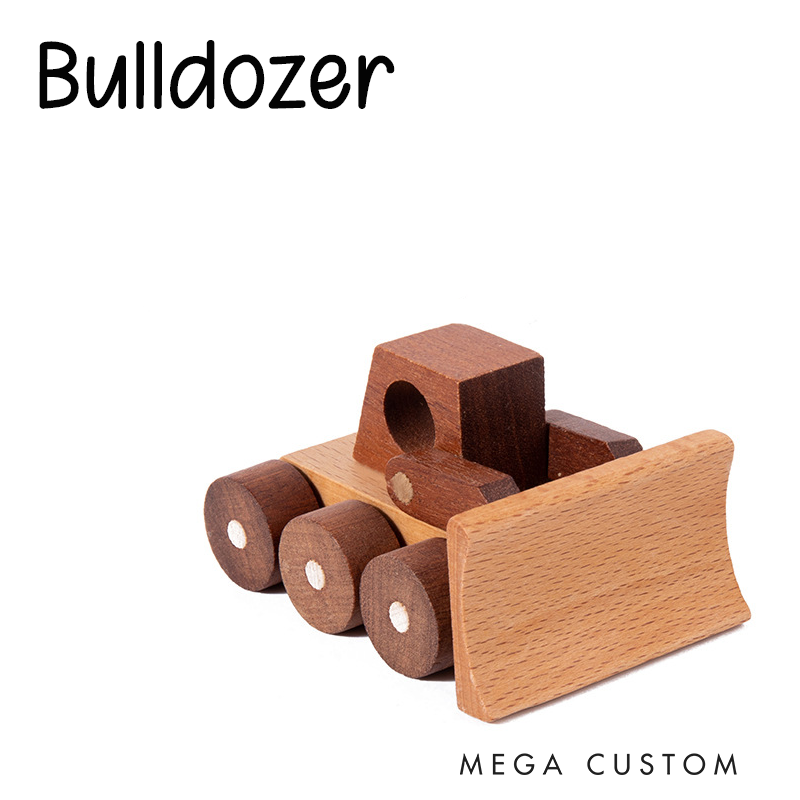 Personalized Toy Construction Excavator Handmade Wooden Construction Toy Vehicles Custom Baby Gifts Birthday Boy Gifts Kids Pretend Play First Christmas