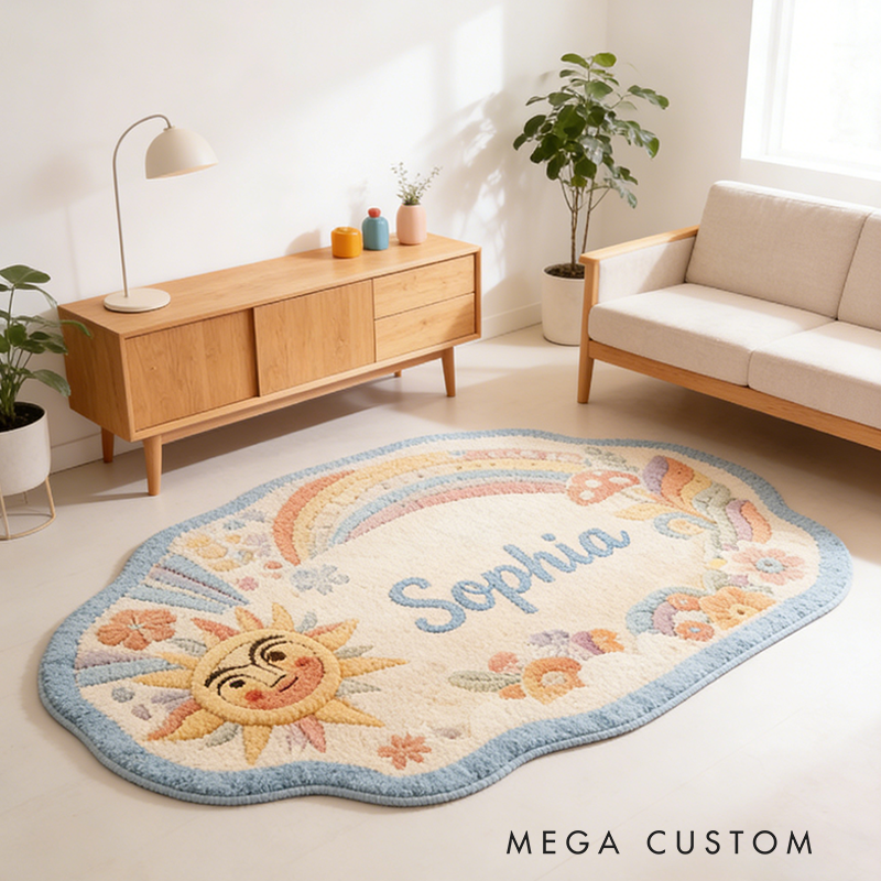 Personalized Colorful Cute Hippie Carpet Beautiful Hippie Custom Hippie Carpet Christmas Birthday Party Gift for Kids and Hippies
