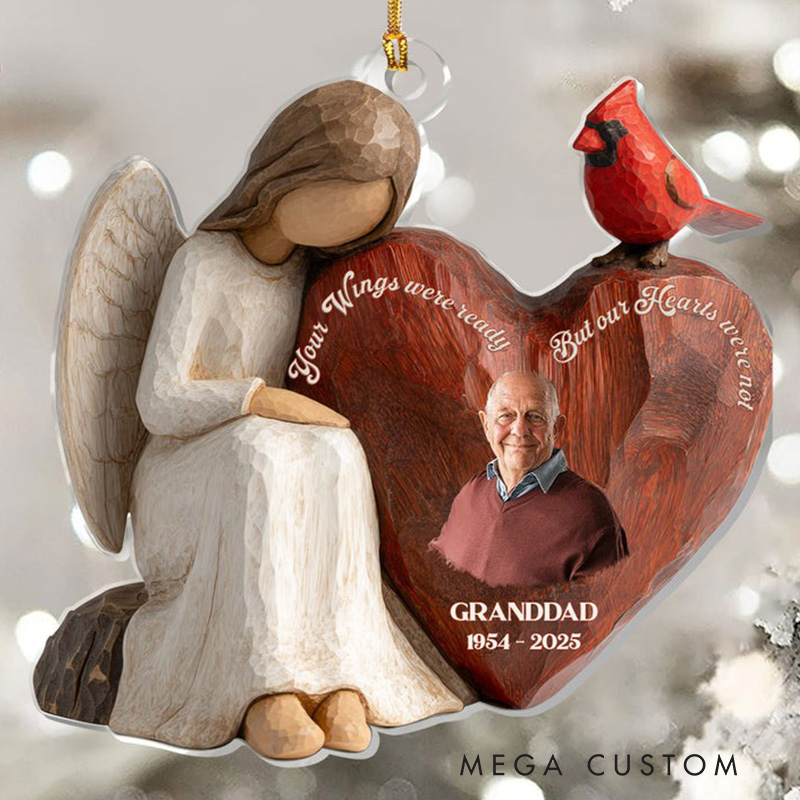 Personalized Acrylic Ornament Your Wings Were Ready Ornament Sympathy Gift for Loss of Loved Ones