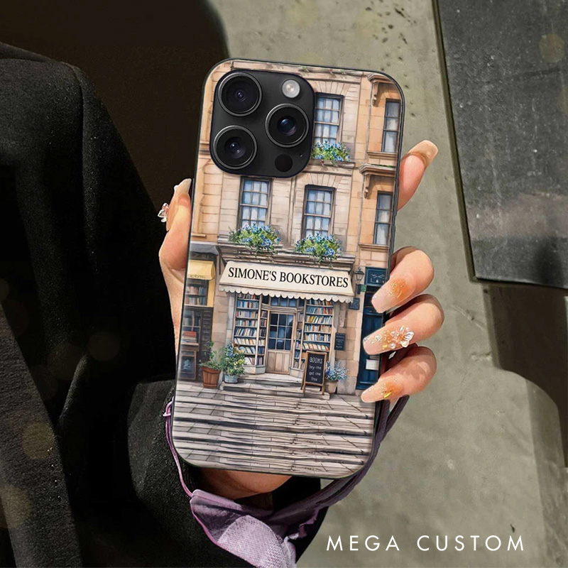 Personalized Bookstore Phone Case Book Lovers Phone Case with Name for Book Lovers Bookworms Readers Bookish