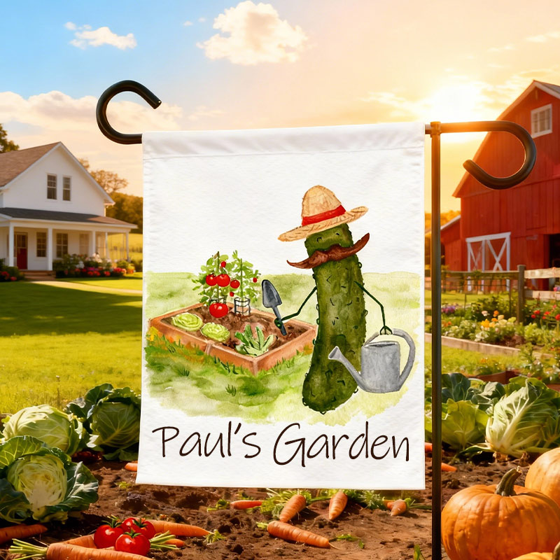 Personalized Veggie Patch Garden Flag Yard Flag Double Sided for Garden Lovers