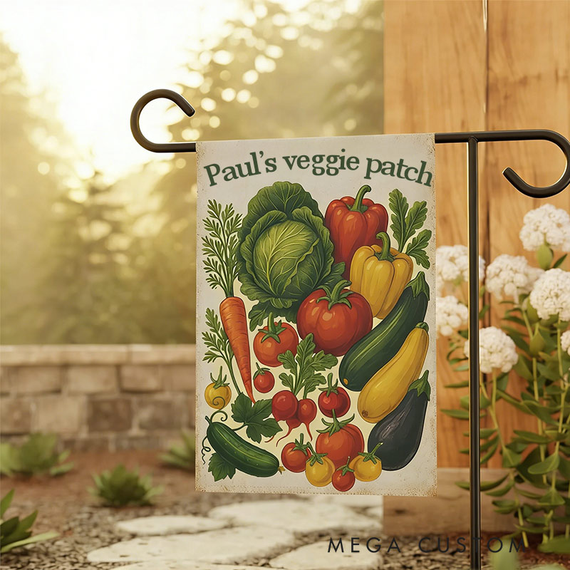 Personalized Bountiful Harvest Garden Flag Yard Flag Double Sided for Garden Lovers