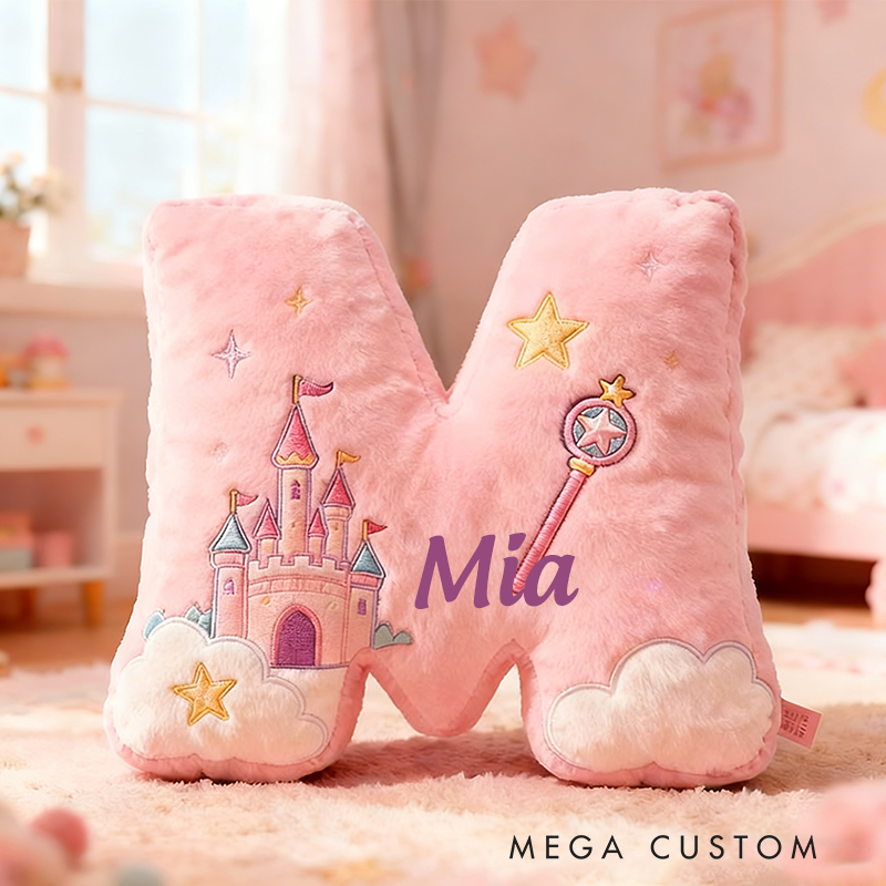 Personalized Colorful 26 Letters Graphic 3D Print Cute Christmas Gift Pillow Cut Magic Beautiful Letter Custom Pillow christmas Gift for Kids