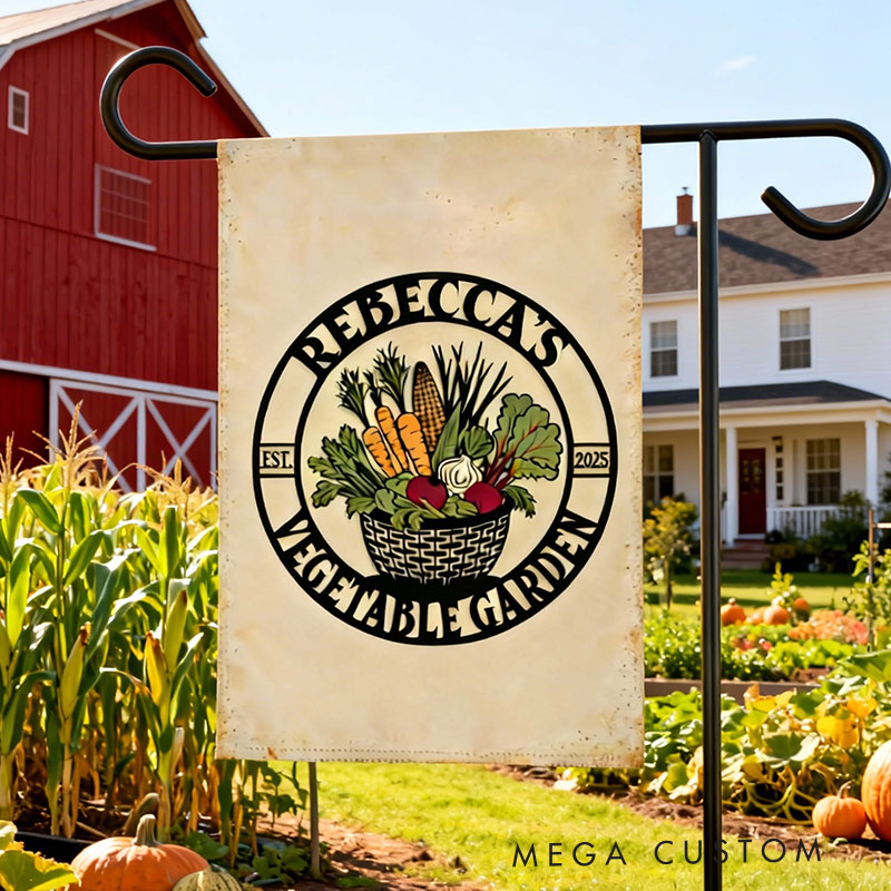 Personalized Bountiful Harvest Garden Flag Yard Flag Double Sided for Garden Lovers