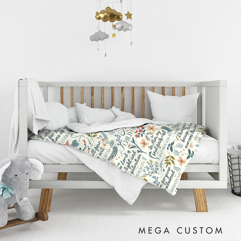 Personalized Child of God Inspiration Soft Throw Blanket with Custom Name Bible Floral Blanket Family Gift Christian Gift Religious Baptism GiftSoft Throw Blanket with Name Yellow White Floral Marian Catholic Plush Blanket Religious Baptism Gift