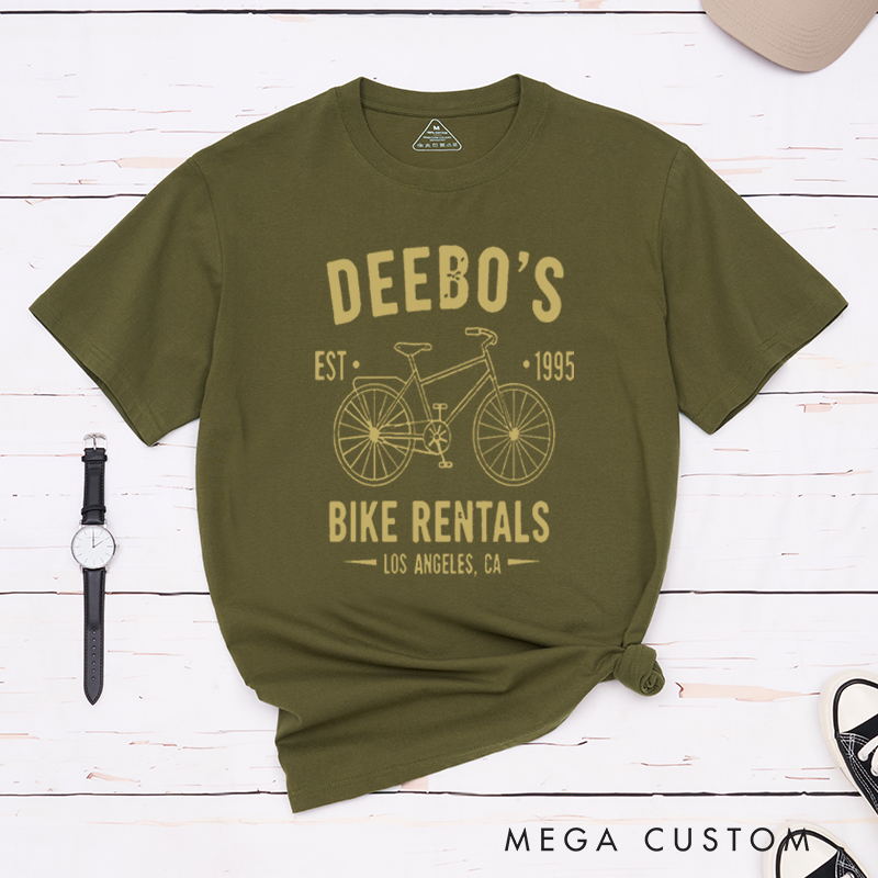 Personalized Retro Bike Rentals Classic T-Shirt with Timeless Design Bike Lovers for Outdoor Adventures Riding Cycling Biking Enthusiasts