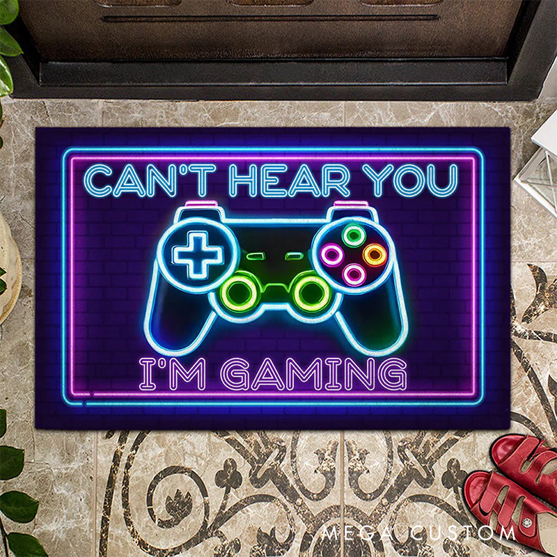 Personalized I'm Gaming Controller Rug for Gamer Game Lovers Gift for Kids