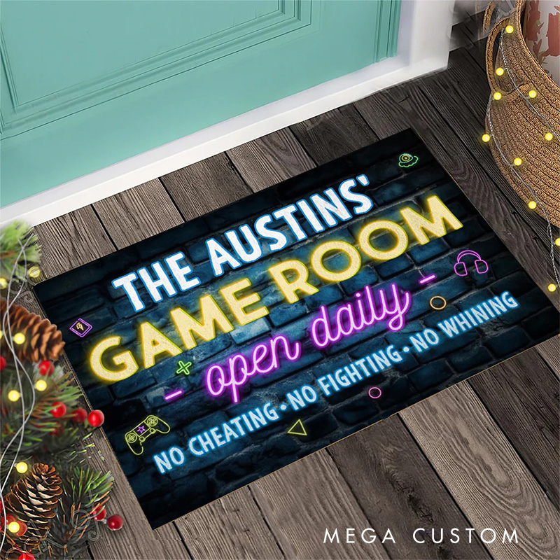 Personalized Yor Game Room Rug for Gamer Game Lovers Gift for Kids Game Room Decor