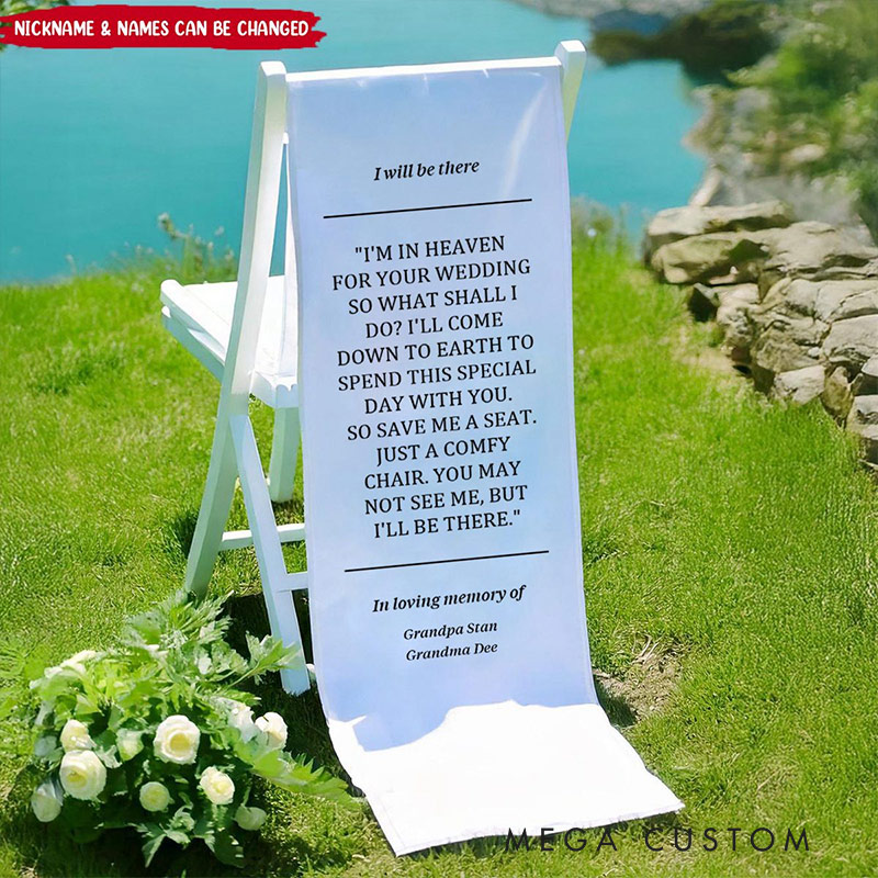 Personalized Memorial Wedding Sign Reserved Wedding Memorial Chair Sign Sympathy Gift