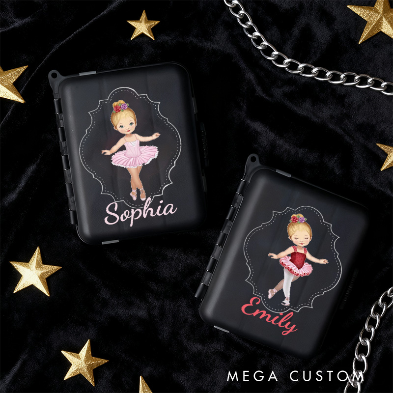 Personalized Retro Dancing Doll Competition Hair Kit Mini Hair Kit Dance Team Gift Dancer Gift Travel Hair Case for Dancer Dance Lover Kids