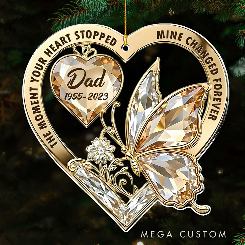 Personalized Memorial Ornament The Moment My Heart Changed Forever Remembrance Keepsake Sympathy Gift