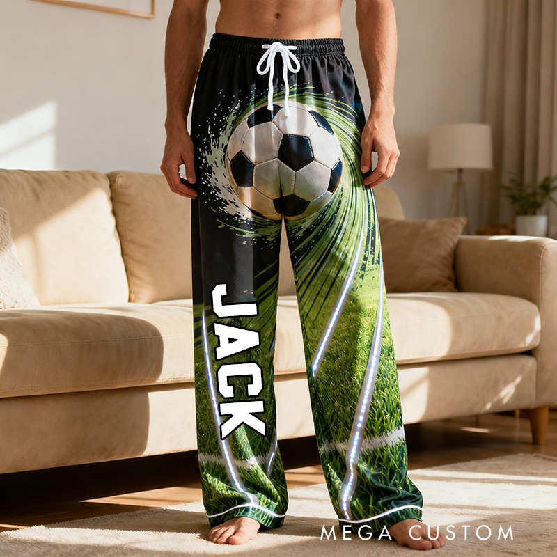 Personalize Your Soccer Lounge Pants with a Striking Custom Name Design