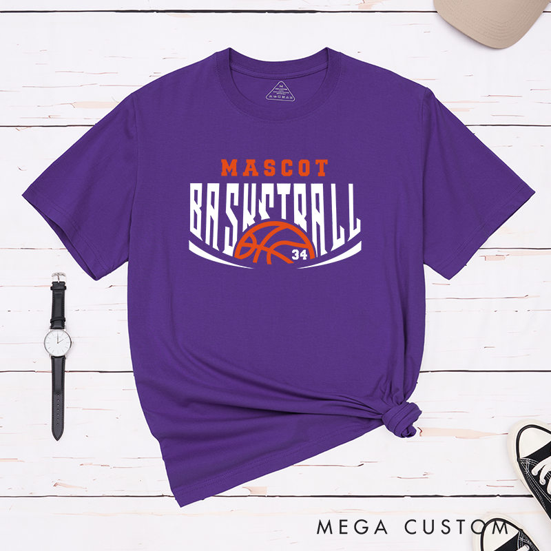 Personalized Basketball T-Shirt with Custom Name and Number for Men and Women