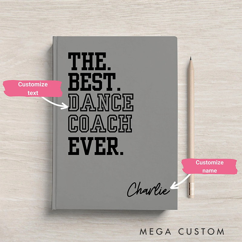 Personalized A5 You Are the Best Hardcover Ballerina Journal Custom Ballet Teacher Appreciation Notebook Choreography Studio Dancer Gift
